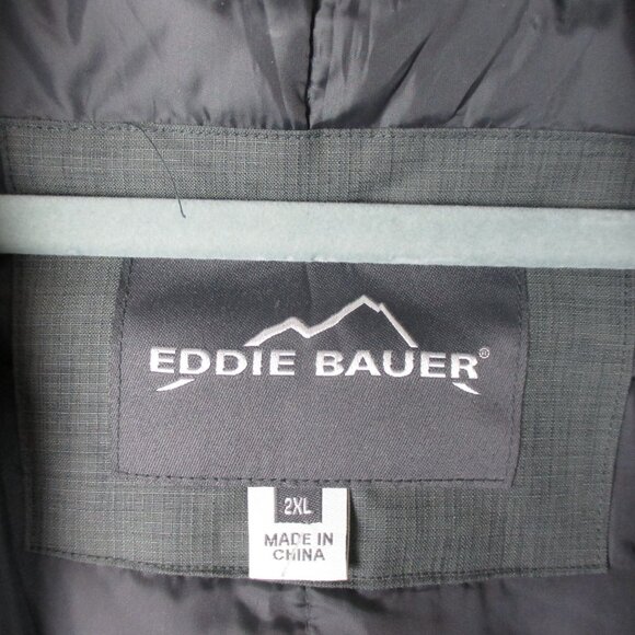 Eddie Bauer WeatherEdge 3-in-1 Parka Jacket Mens 2XL Green Hooded Waterproof - Picture 6 of 12